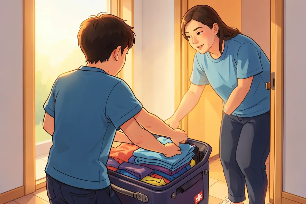 Kỹ năng sống tự lập cần có trước khi con đi học xa nhà