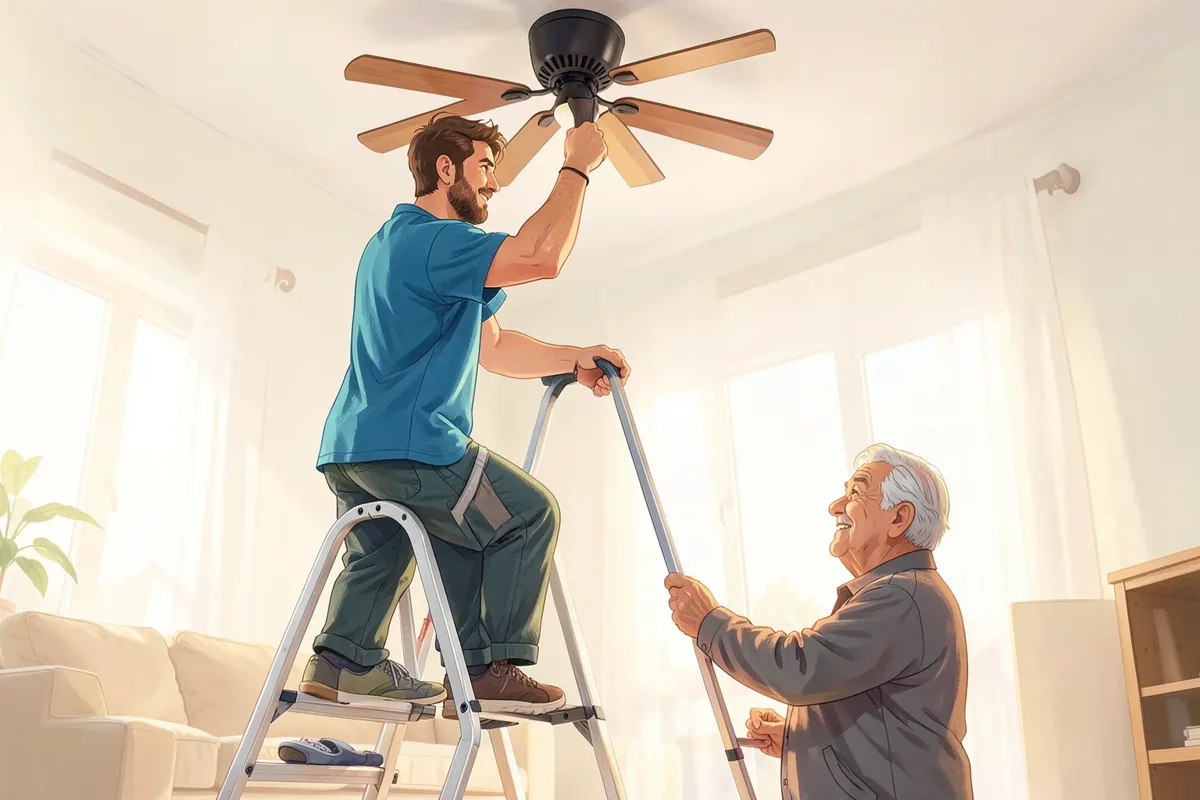 Leo thang, đứng ghế lau chỗ cao an toàn: quy tắc để không bị ngã