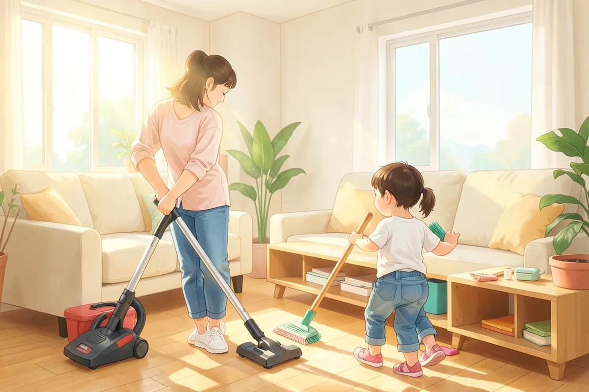Sáng thứ Bảy dọn nhà cùng nhau mà vẫn vui: cách chia việc cả nhà
