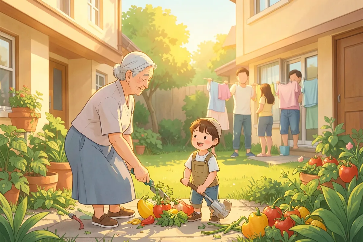 Sống chung với ông bà: chia việc nhà ba thế hệ cho êm ấm, không va