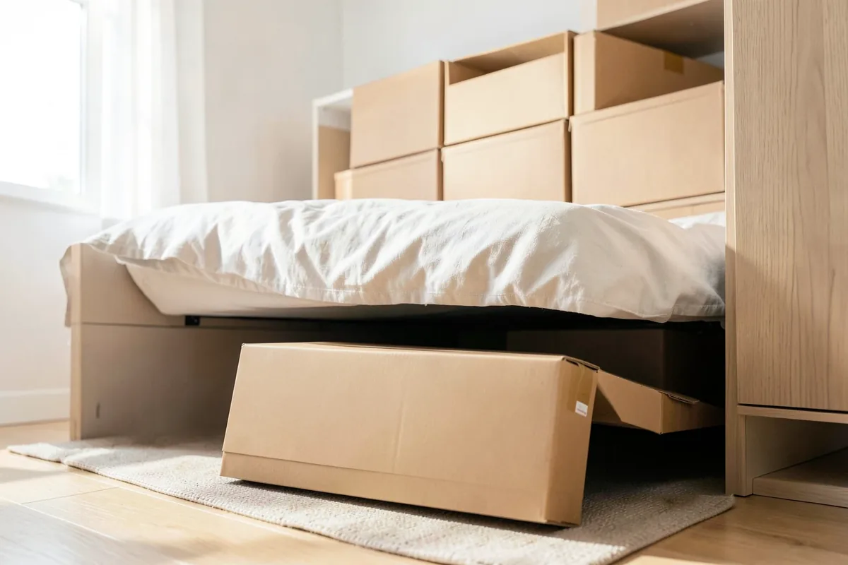 Tận dụng gầm giường, nóc tủ và góc chết trong nhà để chứa đồ