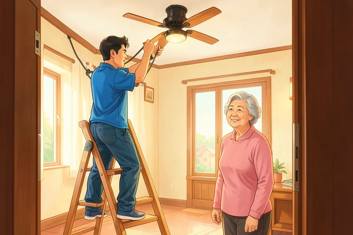 Về thăm ông bà cuối tuần: phụ việc nhà ông bà sao cho đúng ý